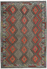  Kelim Afghan Old Style Vloerkleed 207X298 Wol Bruin/Grijs Carpetvista