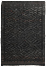  Kilim Afghan Old Style Rug 201X290 Wool Black Carpetvista