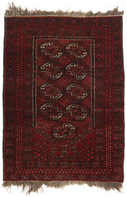 絨毯 オリエンタル アフガン Khal Mohammadi 77X105 ダークレッド/オレンジ (ウール, アフガニスタン)