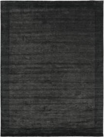 Handloom Frame 200X300 Black/Dark Grey Plain (Single Colored) Wool Rug