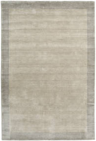 Handloom Frame 160X230 Greige Plain (Single Colored) Wool Rug