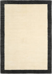 Handloom Frame 160X230 ブラック/ホワイト 単色 ウール 絨毯
