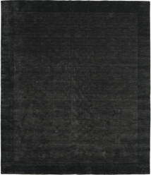  250X300 Einfarbig Groß Handloom Frame Teppich - Schwarz/Dunkelgrau Wolle