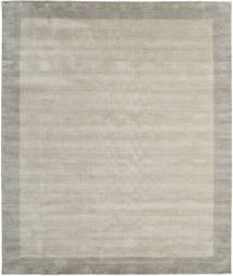 Handloom Frame 250X300 Large Greige Plain (Single Colored) Wool Rug 