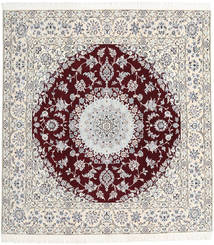 絨毯 ナイン Fine 9La 198X207 正方形 ベージュ/グレー (ウール, ペルシャ/イラン)