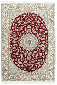 146X220 Nain Fine 9La Teppe Orientalsk Beige/Mørk Rød ( Persia/Iran) Carpetvista