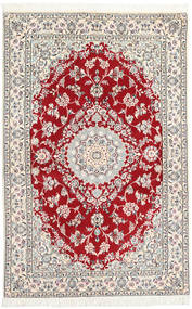 130X197 Alfombra Oriental Nain Fine 9La Beige/Rojo ( Persia/Irán) Carpetvista
