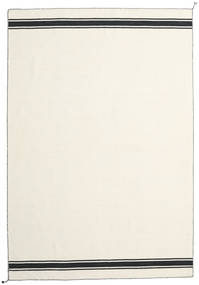 Ernst 200X300 オフホワイト/ブラック 単色 ウール 絨毯