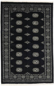  パキスタン ブハラ 3Ply 絨毯 135X210 ウール ブラック/ダークグレー 小 Carpetvista