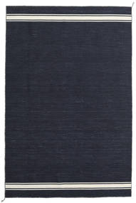  250X350 Jednobarwny Duży Ernst Dywan - Granatowy/Kość Słoniowa Wełna