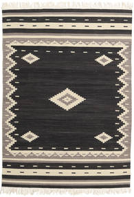 Tribal 160X230 Black Medallion Wool Rug