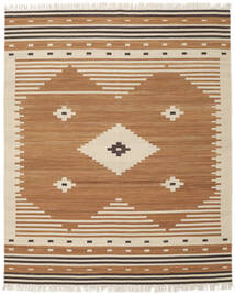  250X300 円形 大 Tribal 絨毯 - マスタード ウール