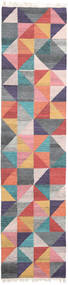 Caleido 80X250 Petit Multicolore Abstrait Couloir Tapis De Laine