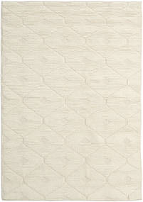  160X230 Plain (Single Colored) Romby Rug - Off White Wool
