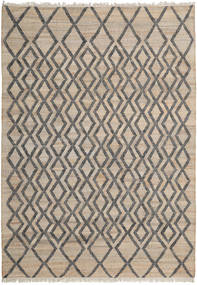 Tekla Jute インドア/アウトドア用ラグ 200X300 ベージュ/チャコールグレー 幾何学模様 絨毯