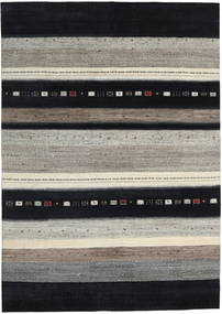 Gabbeh Loribaft Rug 249X351 Black/Grey Wool, India Carpetvista