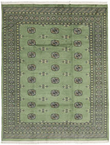  Oriental Pakistan Bokhara 2Ply Rug 201X258 Green/Grey Wool, Pakistan Carpetvista