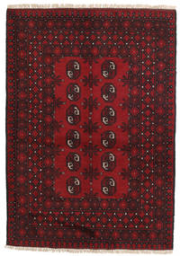  Orientalsk Afghan Fine Teppe 100X144 Mørk Rød/Rød Ull, Afghanistan Carpetvista