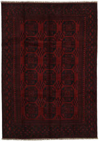 Afghan Fine Teppich 197X278 Dunkelrot Wolle, Afghanistan Carpetvista