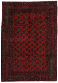 198X286 Afghan Fine Teppich Orientalischer Dunkelrot (Wolle, Afghanistan) Carpetvista
