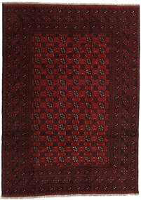 200X281 Tapis Afghan Fine D'orient Rouge Foncé (Laine, Afghanistan) Carpetvista