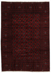 Tappeto Orientale Afghan Fine 202X287 Rosso Scuro (Lana, Afghanistan)