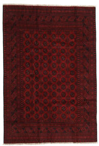 194X286 Afghan Fine Rug Oriental Dark Red (Wool, Afghanistan) Carpetvista
