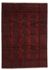 197X281 Afghan Fine Rug Oriental Dark Red (Wool, Afghanistan) Carpetvista