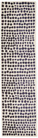 Square 80X300 Small Beige/Dark Blue Dotted Runner Rug