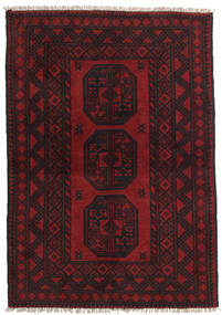 Afghan Fine Teppe 97X141 Mørk Rød Ull, Afghanistan Carpetvista