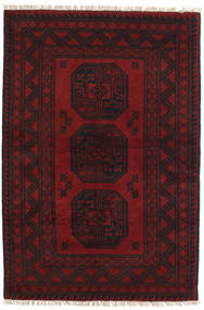 Tapis Afghan Fine 99X147 Rouge Foncé (Laine, Afghanistan)