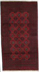  Afghan Fine Alfombra 99X190 De Lana Rojo Oscuro Pequeño Carpetvista