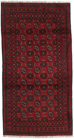 Afghan Fine Vloerkleed 99X192 Donkerrood/Rood Carpetvista