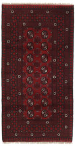 Dywan Orientalny Afgan Fine 100X190 Ciemnoczerwony (Wełna, Afganistan)