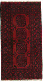 絨毯 オリエンタル アフガン Fine 103X192 ダークレッド (ウール, アフガニスタン)