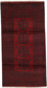 99X190 Afghan Fine Rug Oriental Dark Red (Wool, Afghanistan) Carpetvista