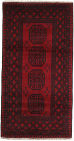 Alfombra Oriental Afghan Fine 101X194 Rojo Oscuro (Lana, Afganistán)