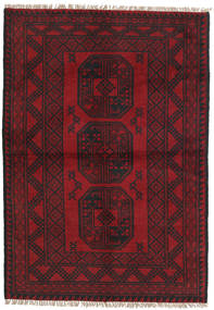  Oriental Afghan Fine Rug 98X143 Dark Red/Red Wool, Afghanistan Carpetvista