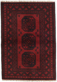 Afghan Fine Covor 100X145 Dark Red Carpetvista