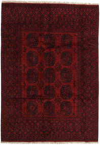 199X282 Afghan Fine Teppich Orientalischer Dunkelrot (Wolle, Afghanistan) Carpetvista