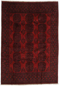 Tappeto Orientale Afghan Fine 200X287 Rosso Scuro (Lana, Afghanistan)