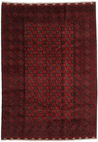 202X283 Afghan Fine Teppich Orientalischer Dunkelrot (Wolle, Afghanistan) Carpetvista