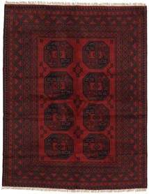Tapis Afghan Fine 145X187 Rouge Foncé (Laine, Afghanistan)