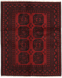 Afghan Fine Matta 151X190 Mörkröd Ull, Afghanistan Carpetvista