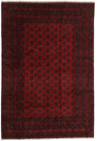 198X288 Afghan Fine Rug Oriental Dark Red (Wool, Afghanistan) Carpetvista