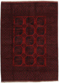 Tappeto Orientale Afghan Fine 199X275 Rosso Scuro (Lana, Afghanistan)