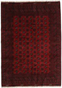 197X277 Afghan Fine Rug Oriental Dark Red (Wool, Afghanistan) Carpetvista