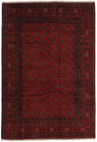 194X284 Afghan Fine Matta Orientalisk Mörkröd (Ull, Afghanistan) Carpetvista