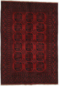 絨毯 オリエンタル アフガン Fine 196X283 ダークレッド (ウール, アフガニスタン)