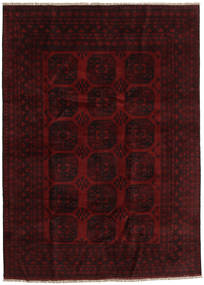 Tappeto Orientale Afghan Fine 201X277 Rosso Scuro (Lana, Afghanistan)